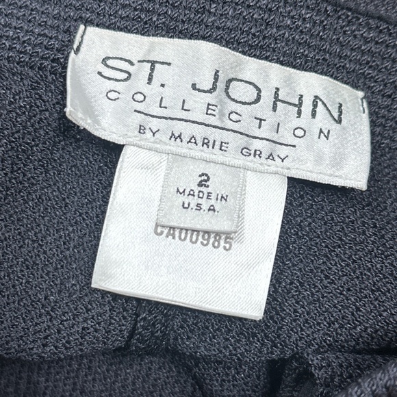 St John Collection Wide Leg Ribbed Knit Wool Blend Stretch Pants Womens 2 - Picture 8 of 9